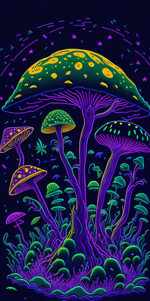 psychedelic Mushroom towering image